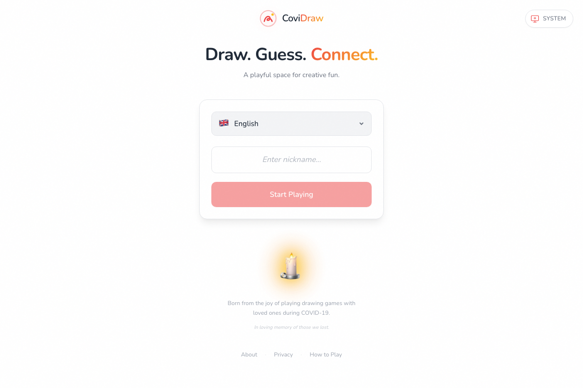 Covidraw website preview