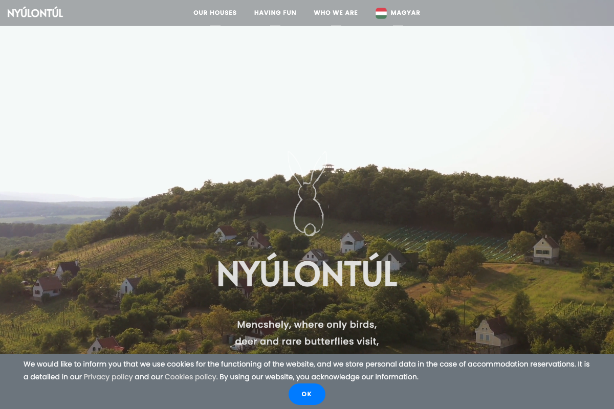 Nyúlontúl website preview